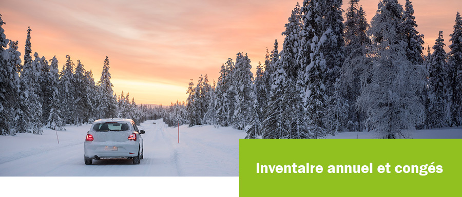 Inventaire annuel et congés