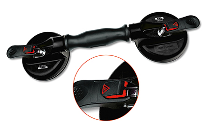 PMA/TOOLS Double suction cup lifter with vacuum indicator, 55 kg